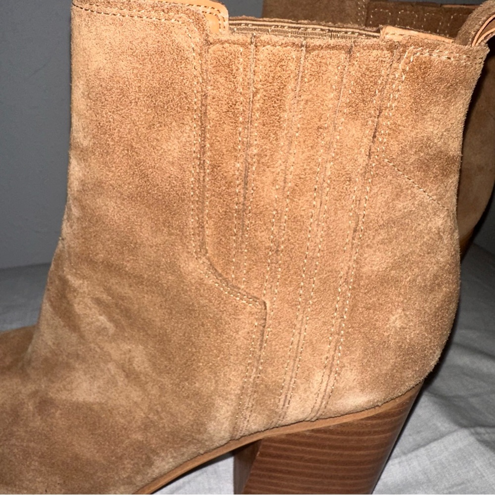 Marc Fisher Camel Suede Boots – Size 10 - Picture 2 of 8